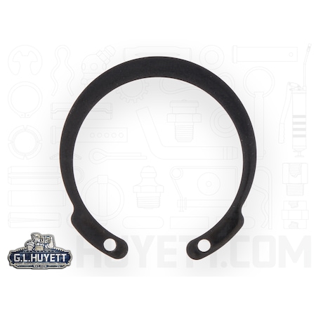 Rotor Clip Internal Retaining Ring, Steel, Black Phosphate Finish, M35 Bore Dia. DHOI-035
